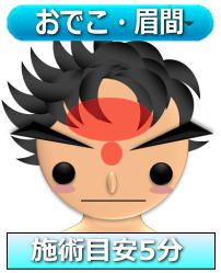 おでこ眉間